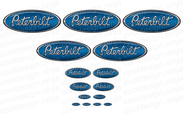 Blue Peterbilt Emblem Skins
