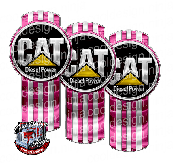 Pink CAT Kenworth Emblem Skin Kit