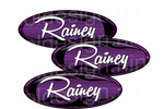 Purple Flame Rainey Peterbilt Emblem Skins