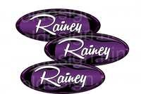 Purple Flame Rainey Peterbilt Emblem Skins