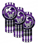 Purple Chrome Kenworth Emblem Skins