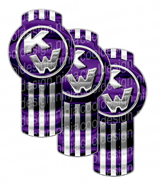 Purple Chrome Kenworth Emblem Skins