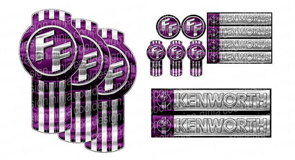 Purple FF Kenworth Emblem Skin Kit
