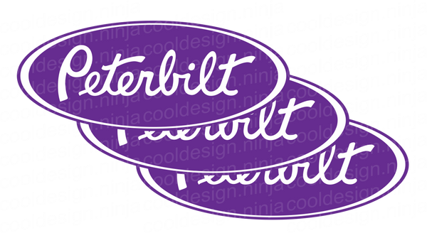 Purple and White Peterbilt Emblem Skins