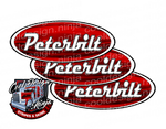 Red and White Shotgun Peterbilt Emblem Skins