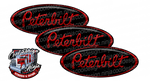 Red and Black Peterbilt Emblem Skins