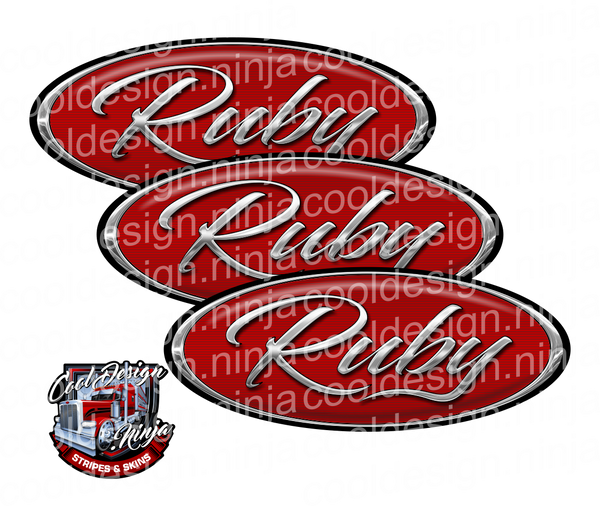 Ruby Peterbilt Emblem Skins