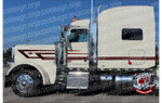 Black and Viper Red Underwedge Peterbilt Stripe Kit