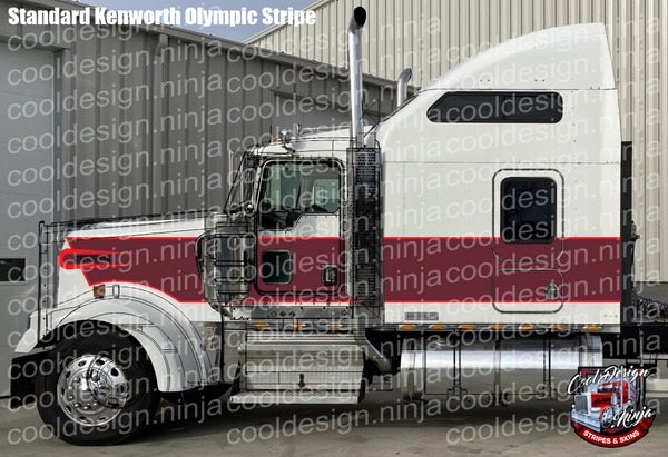 Standard W9 Kenworth Olympic Stripe Kit