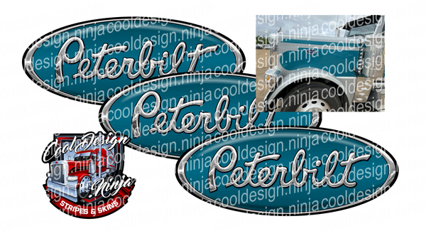 Seminole Teal Peterbilt Emblem Skins