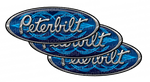 Blue Pinstripe Peterbilt Emblem Skins