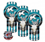 Teal Bull Skull Kenworth Emblem Skin Kit