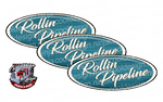 Rollin Pipeline White and Teal Peterbilt Emblem Skins