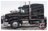 Charcoal Grey Trailing Wedge 567 Peterbilt Stripe Kit