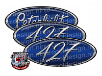 Viper Blue 427 Peterbilt Emblem Skins