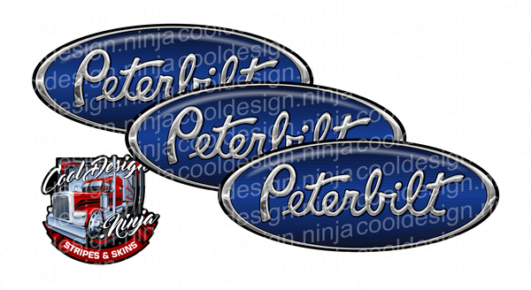 Viper Blue Unit 471 Peterbilt Emblem Skins