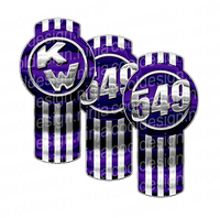Voorhees Purple Unit 549 Kenworth Emblem Skin Kit