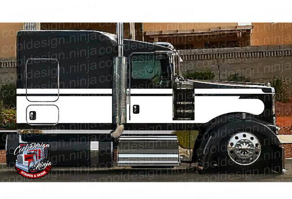 White W900 Seminole Kenworth Stripe Kit