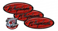 Red and Black Whiplash Peterbilt Emblem Skins