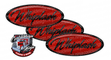 Red and Black Whiplash Peterbilt Emblem Skins