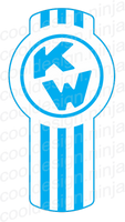 3-Pack White/Blue Kenworth Emblem Skins