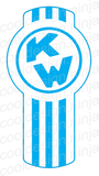 3-Pack White/Blue Kenworth Emblem Skins