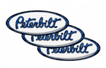 White and Dark Blue Peterbilt Emblem Skins