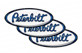White and Dark Blue Peterbilt Emblem Skins