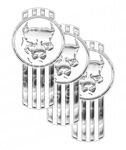 White Pitbull Kenworth Emblem Skin Kit