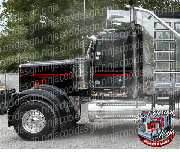 Woods Overhook Kenworth W9 Daycab Stripe Kit