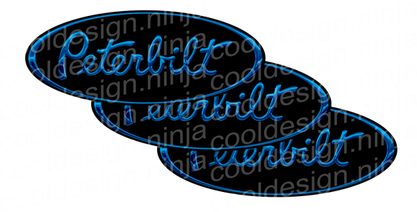 Black and Blue Peterbilt Emblem Skins