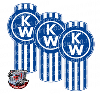 Vertical Blue and White Kenworth Emblem Skins