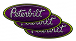 Chartreuse Purple Chrome Peterbilt Emblem Skins