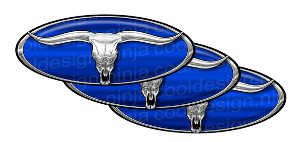 3-Pack Cobalt Bull Skull Pete Emblem Skins