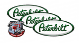 White and Green Peterbilt Emblem Skins