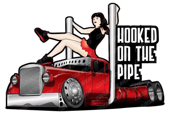 Hooked On Pipe - Decal