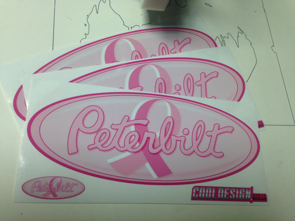 In-Stock Special - Pink Ribbon Peterbilt Emblem Skins
