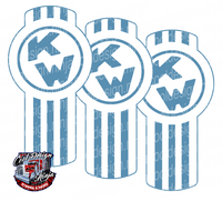 Light Blue and White Kenworth Emblem Skin Kit