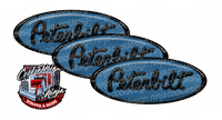 Light Blue and Black Peterbilt Emblem Skins