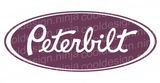 Chrome Purple White Peterbilt Emblem Skins