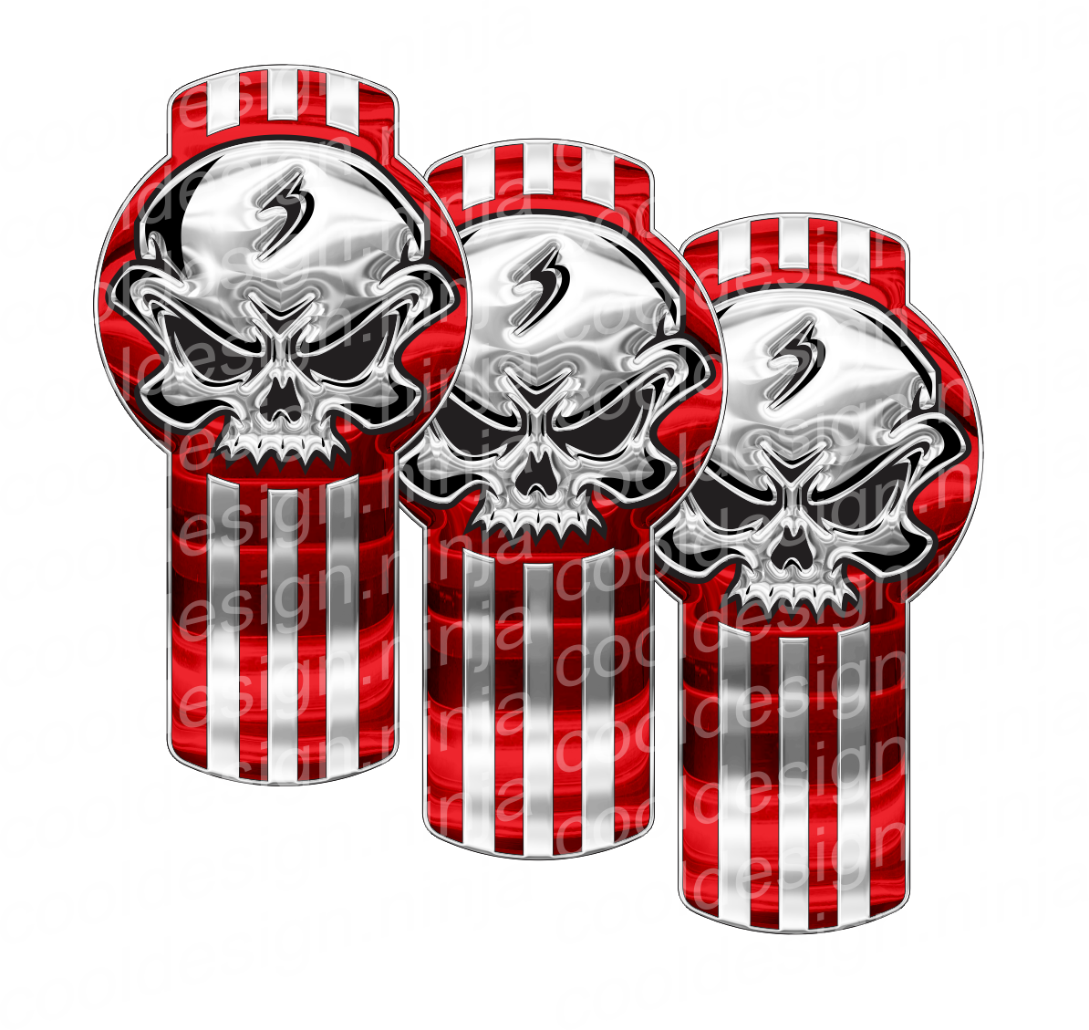 Red Skull Kenworth Emblem Skin Kit – Cool Design Ninja