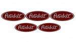 Silver/Burgundy Peterbilt Emblem Skins