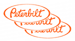 Orange and White Peterbilt Emblem Skins