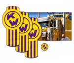 3-Pack Yellow Purple Kenworth Emblem Skins